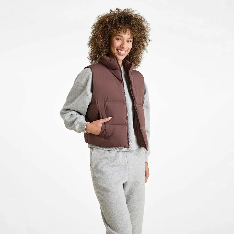 Puffer Vest | Coffee Longline Wool Coat