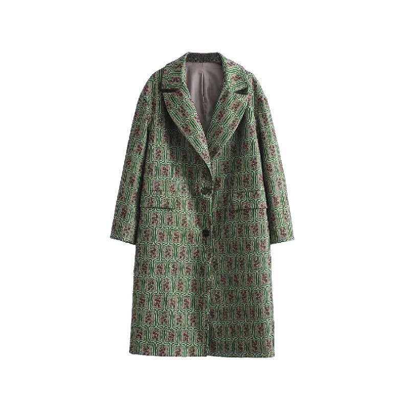 Vintage V-neck Coat Functional Travel Jacket