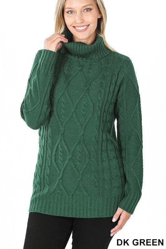 Rosa Turtleneck Sweater Cozy Fleece Hoodie