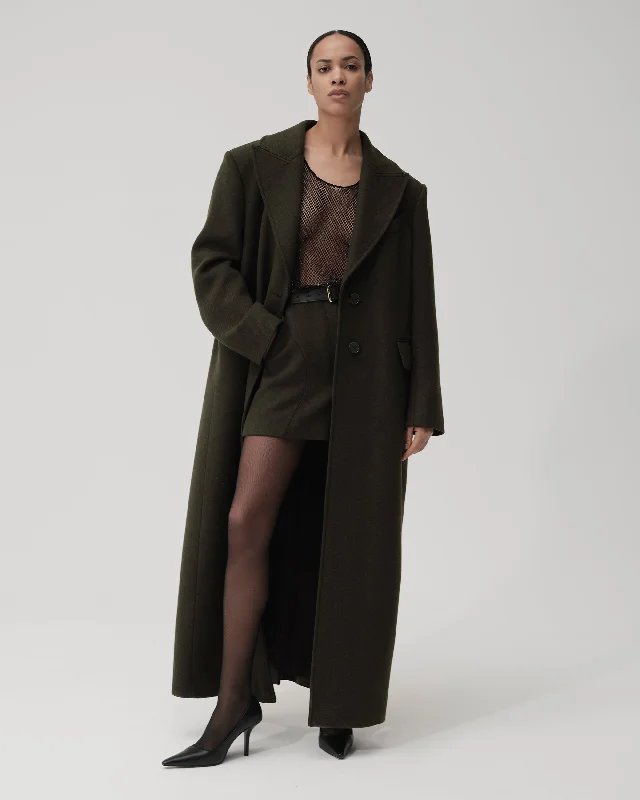 Long Single-breasted Coat Warmth-Enhanced Parka
