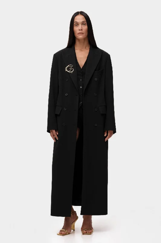 Double-breasted coat Draped Collar Cardigan