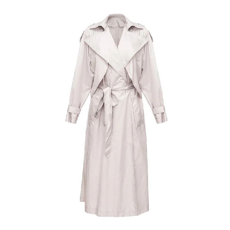Trench Coat Belted Midi-Length Coat