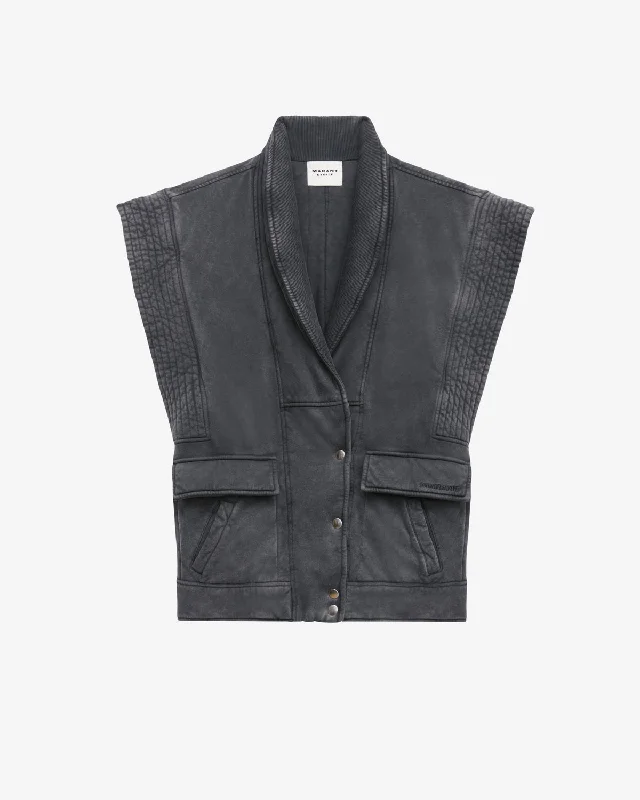 Naelle vest Fitted Faux Suede Blazer