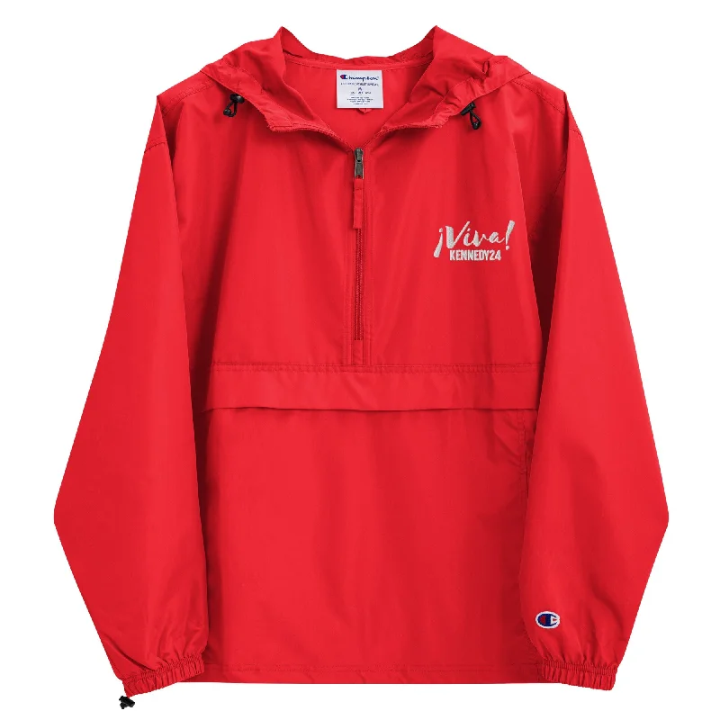 Viva Kennedy24 Embroidered Champion Packable Jacket Checkered Wool Shacket