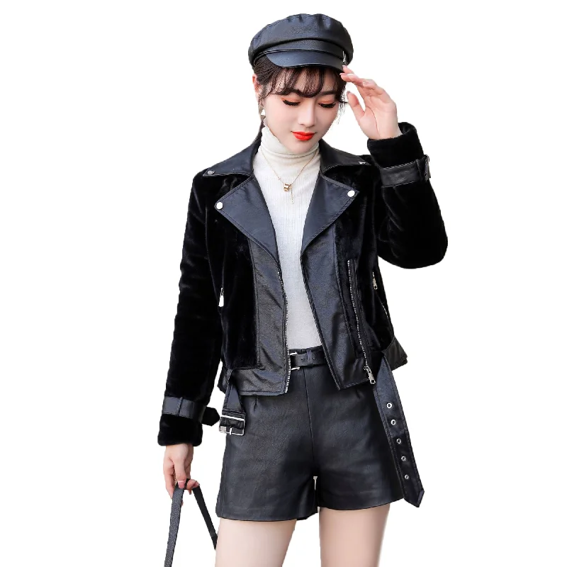 Winter Coat Women 2021 Winter New Korean Artificial Fur Golden Mink Plush Short Warm Coat FS21128 Velvet Evening Cape