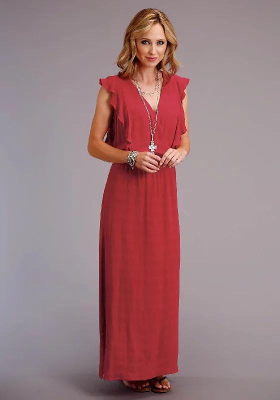 Women's Stetson Long Flowing Red Western Dress