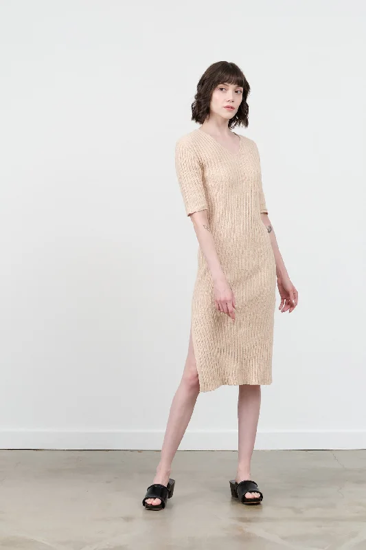 Boucle V-Neck Dress