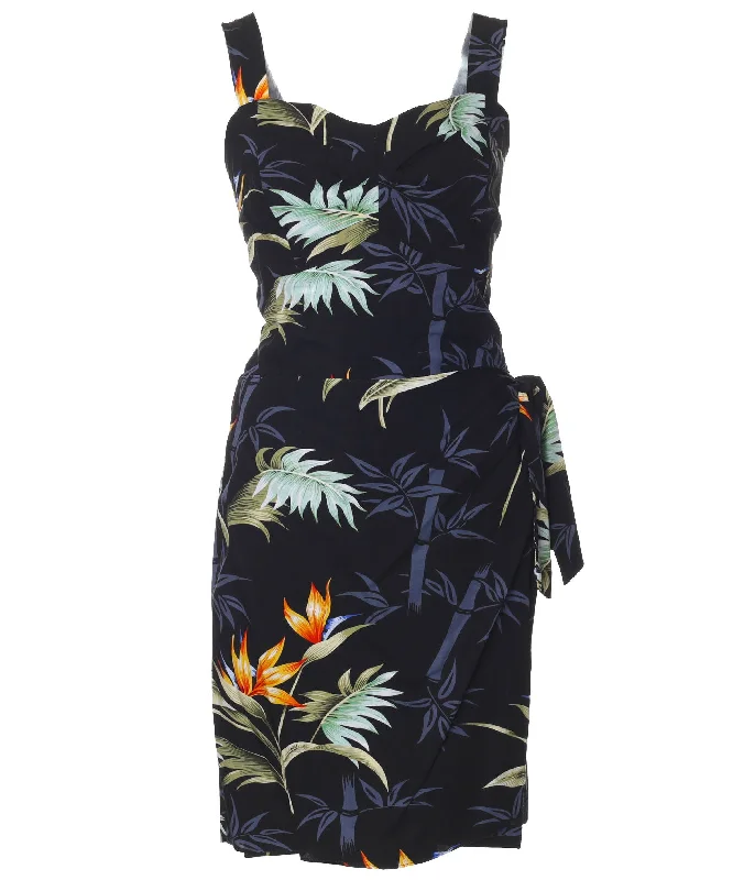 Bamboo Paradise Short Sarong Dress Elastic Back