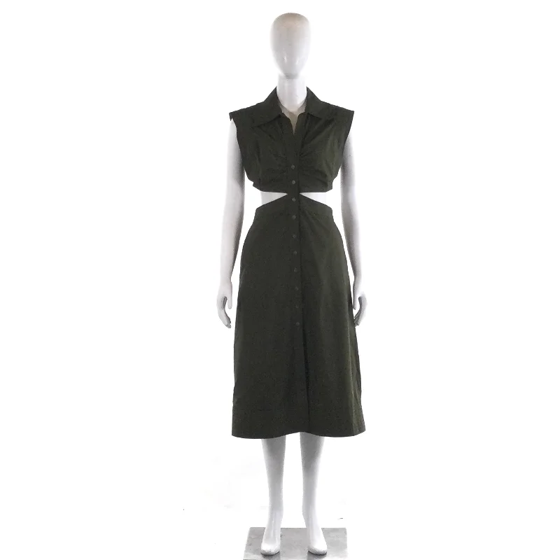 BANANA REPUBLIC GREEN HALTER DRESS-0