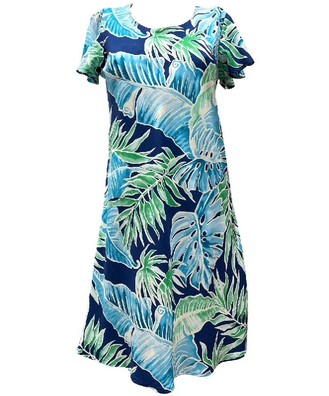 Cabana Palms Dress with Cap Sleeves