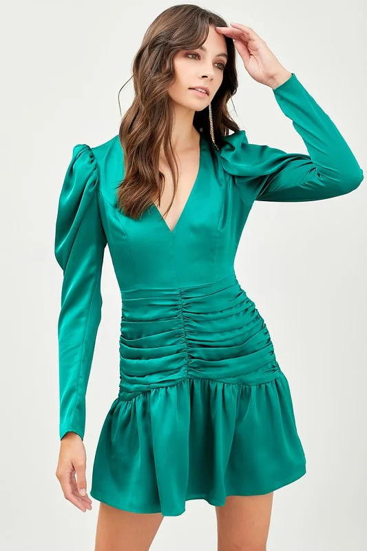 Emerald Katy Ruffle Dress