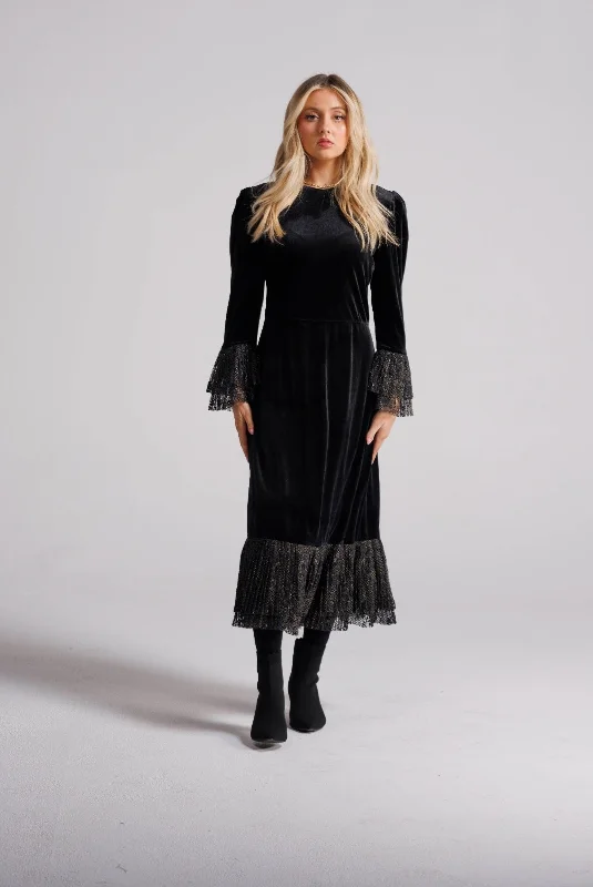 Gold Lacey Trim dress 593