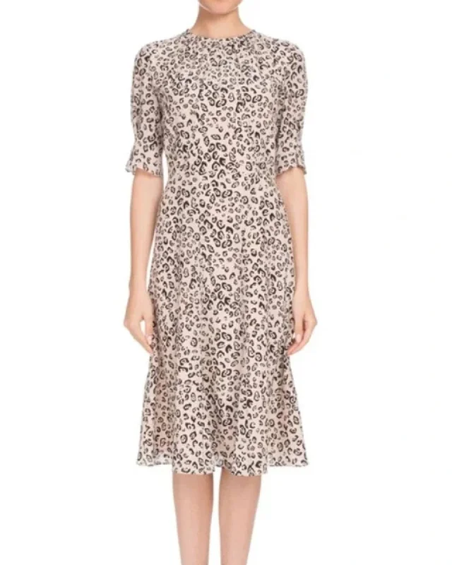 "Jae" Animal Print Silk Dress