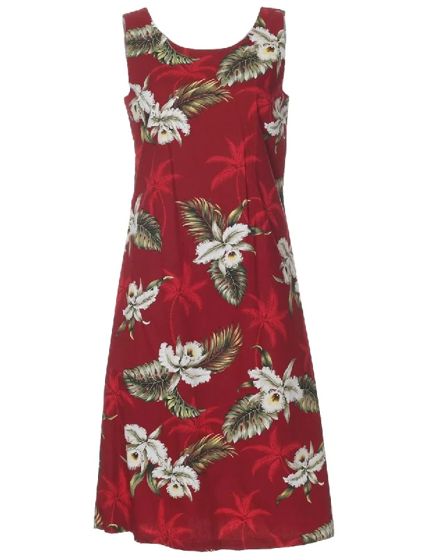 Knee Length Orchids Makani Dress