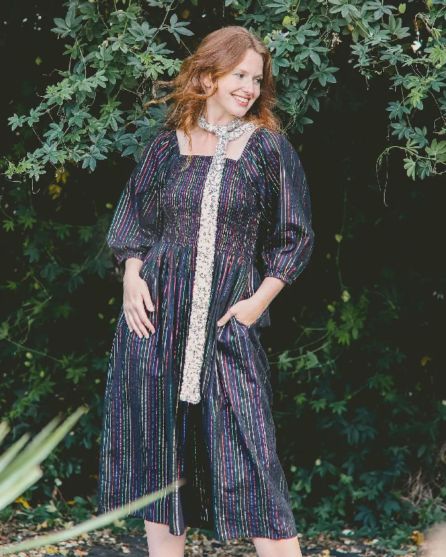 Lillian metallic Stripe Dress