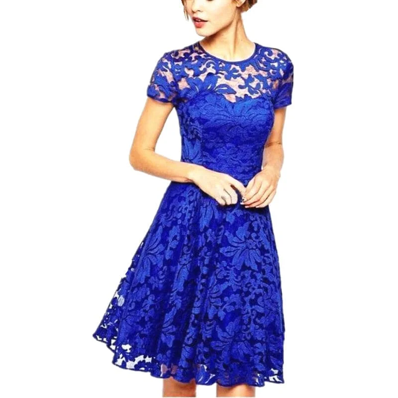 LIVAGIRL Women's Fashion Beautiful Spring Summer Autumn Lace Dress