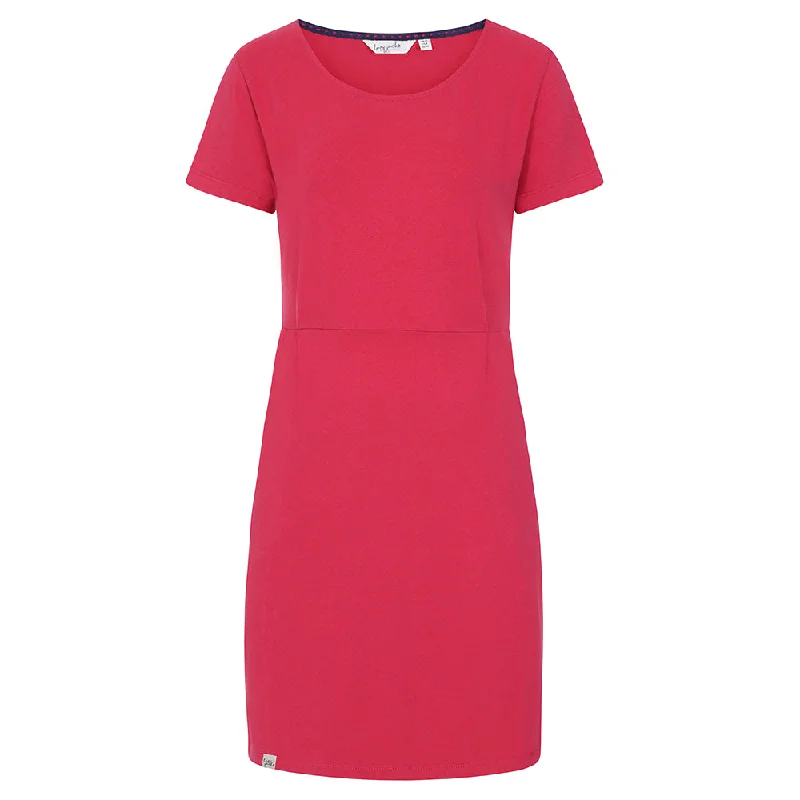 LJ127 - Plain Dress With Pockets - Watermelon