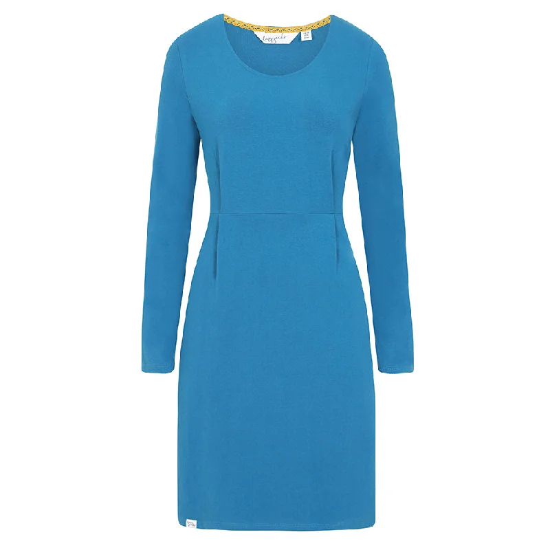 LJ517 - Ladies Dress With Pockets - Peacock