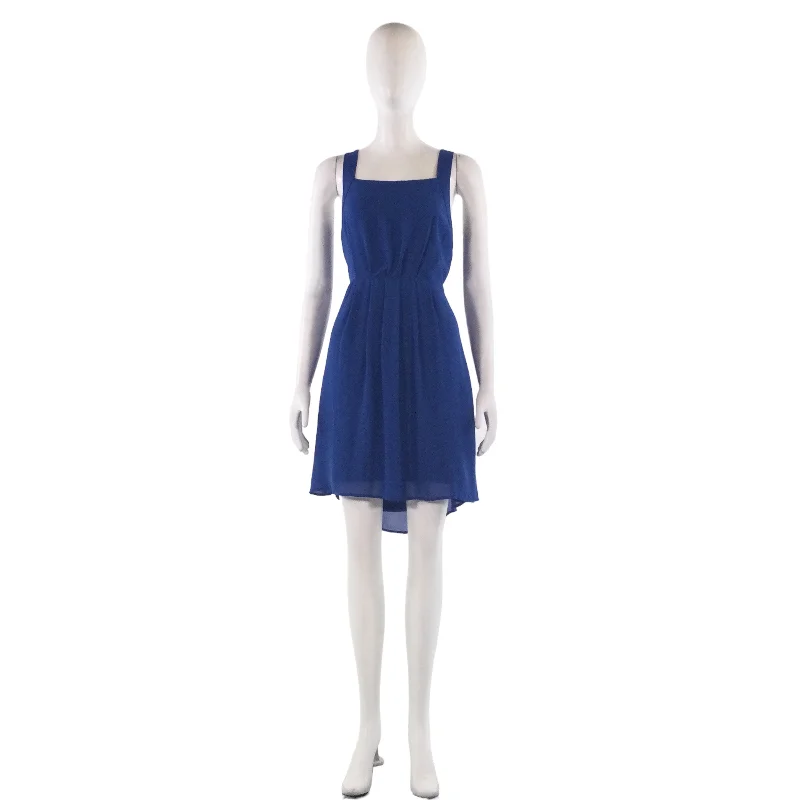 LOS ANGELES BACK OUT BLUE DRESS- L