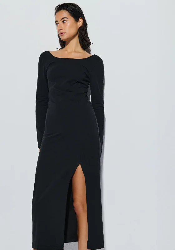 Nation LTD - Alma Column Dress in Jet Black