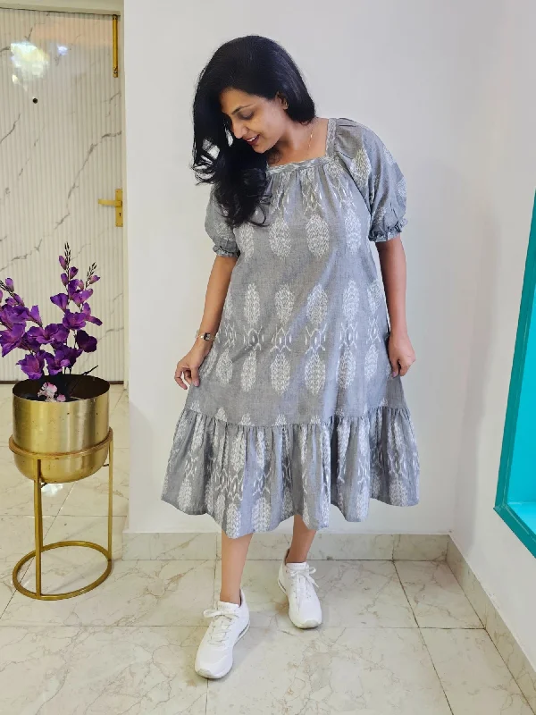Scarlett Grey Cotton Dress