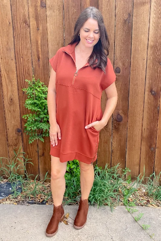 Seal the Deal Chestnut Dress
