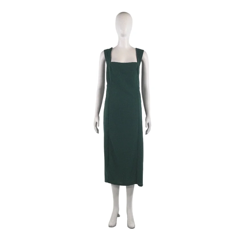 SHEIN CURVE GREEN OPEN SLIT DRESS-4XL