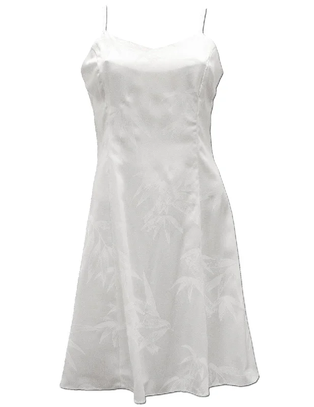 Short White Dress Spaghetti Straps Bamboo
