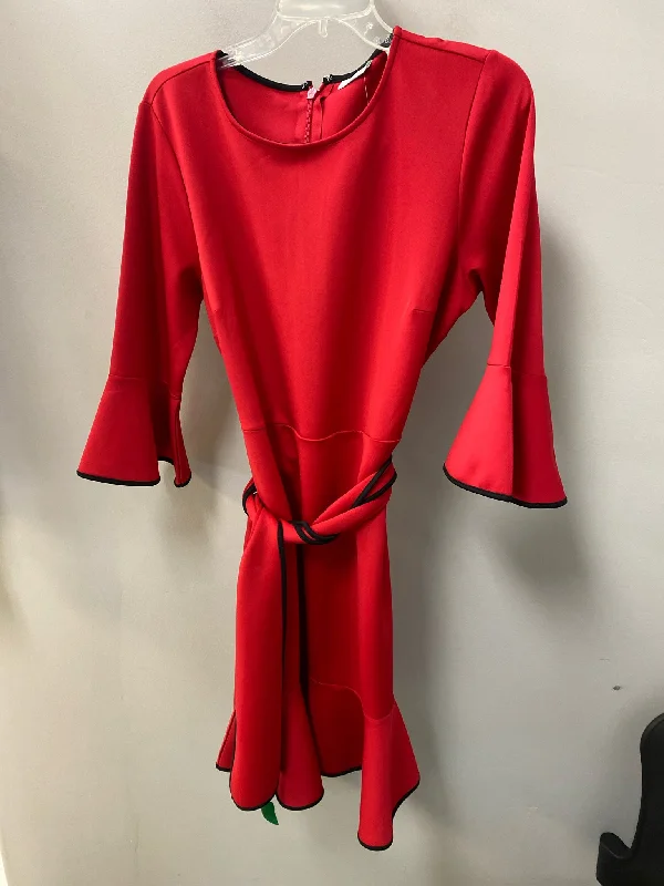 Size Large New York & Co Red 3/4 Sleeve Dress