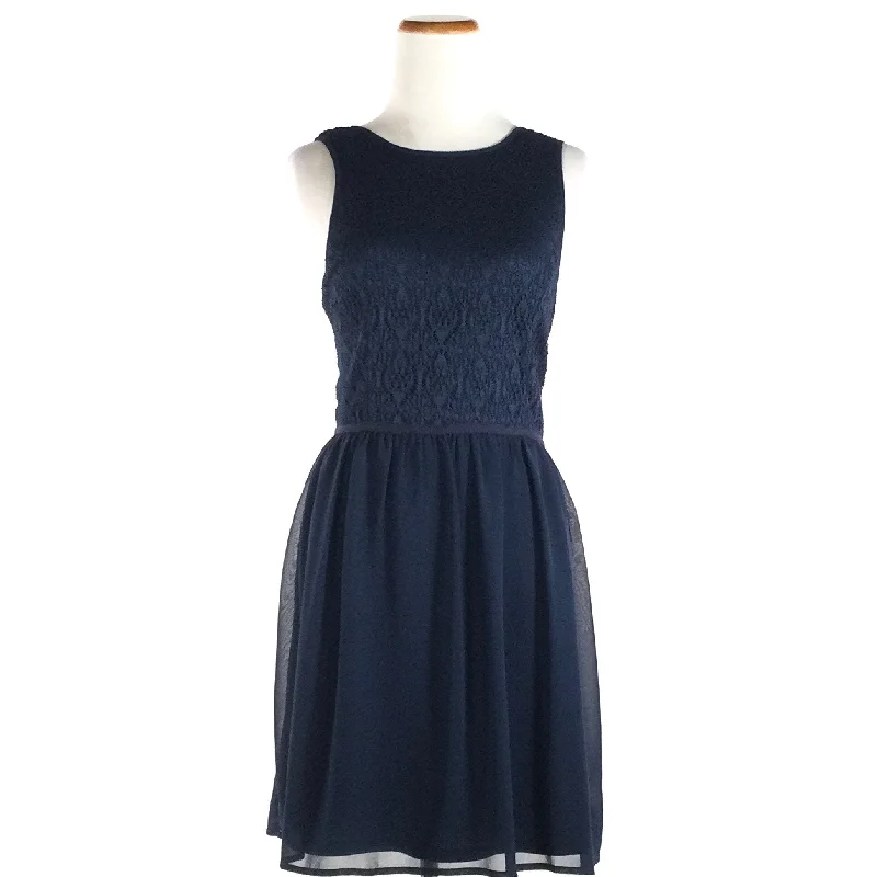 SOCIALITE NAVY BLUE DRESS-L