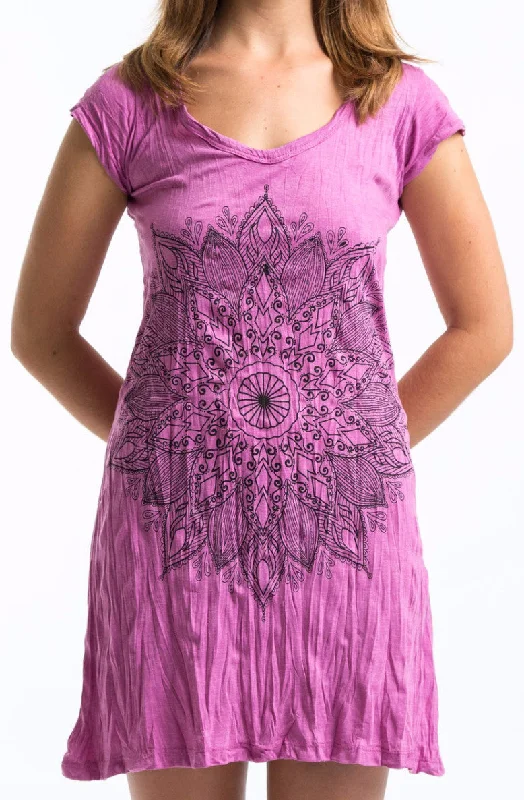 Sure Design Women's Lotus Mandala Dress Pink