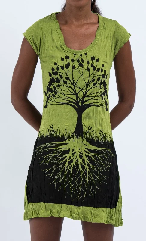 Sure Design Women's Tree of Life Dress Lime