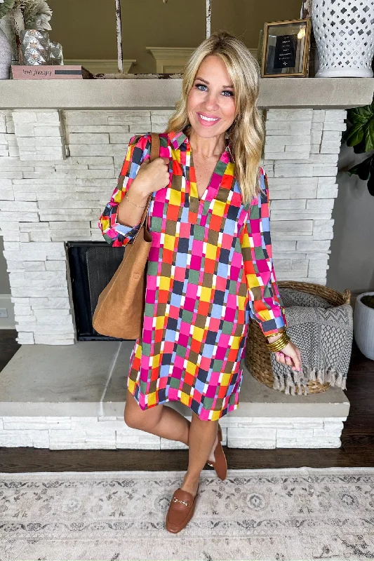 The Charlee Check Me Out Multi Color Dress by Michelle McDowell