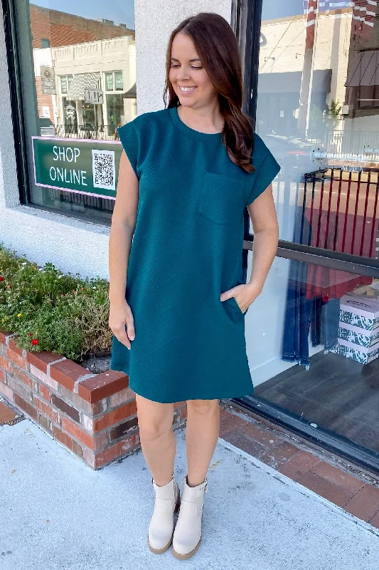 The One for You Textured Forest Dress