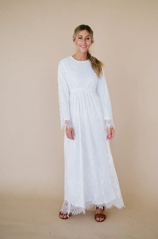 Gwyneth Temple Dress in White
