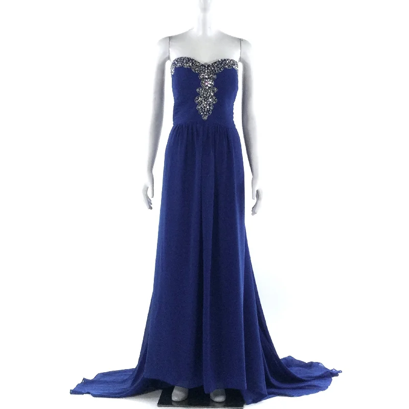 WOMENS BLUE EVENING GOWN-14